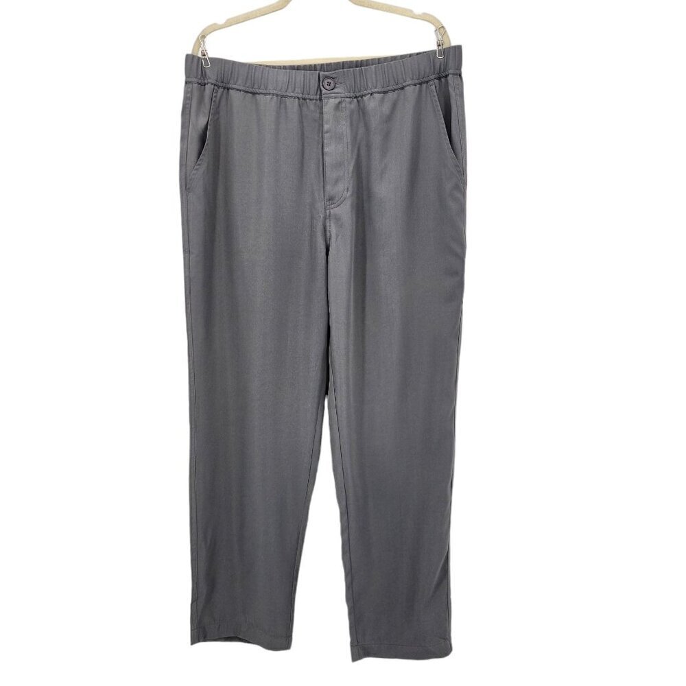 NWT Coofandy Straight Leg Lightweight Gray Pants Mens Large
